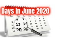 How many days in june 2020