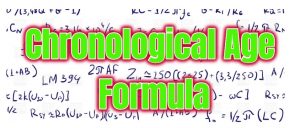 Chronological Age Formula