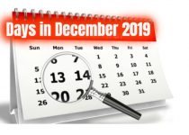 How many Days in December 2019