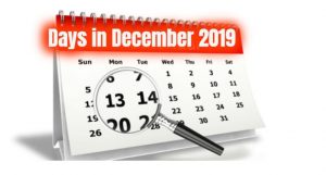 How many Days in December 2019