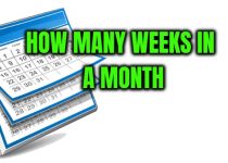 How many weeks are in a month